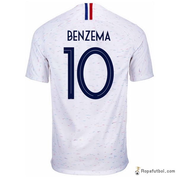 Camiseta Francia Replica Segunda Ropa Benzema 2018 Blanco